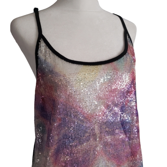 Y2k Sequin Butterfly Mesh Tank Cami Medium Fairycore - Picture 2 of 8